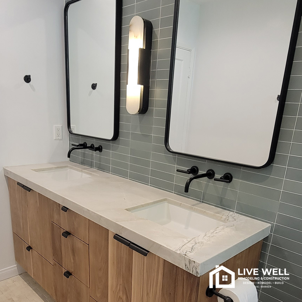 4 Small Bathroom Vanities, Sherman Oaks Bathroom Remodel